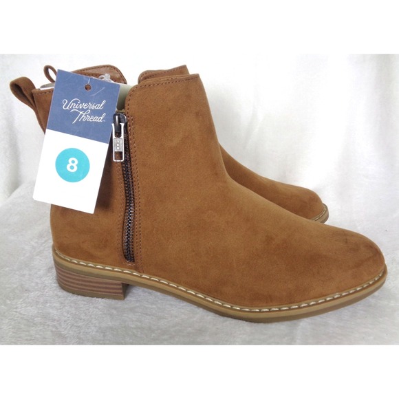 Universal Thread Shoes - Universal Thread Womens Brown Ankle‎ Boots Size 8 Brenna Memory Foam Insole